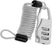 DINHEAROM 1Set Adjustable Security Cable Lock for Luggage Multi Functional Travel Lock Password Protected Spring Wire Rope for Bags Motorcycles Scooters Enhanced Theft Protection