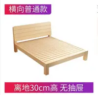 在飛比找樂天市場購物網優惠-實木床1.5米松木雙人經濟型現代簡約1.8m出租房簡易單人床