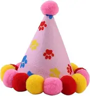 JUMPLAWN 1 Set Pet Birthday Party Hat Set Pink Dog Hat Saliva Towel for Dogs Pet Supplies for Celebrations and Special Occasions