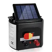 0.15J 5KM Electric Fence Energiser Giantz Solar Powered Fencing Charger