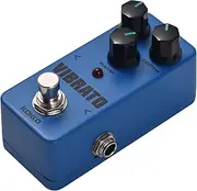 FVB2 VIBRATO Electric Guitar Effect Pedal Portable Guitar Effector Vibrato Single Electric Guitar Effect Pedal Analog Effect with e/Depth/Ramp 3 Control Knobs True Bypass for Electric Blue One Size