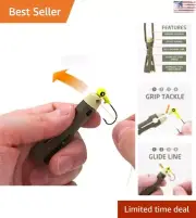 Quick Fishing Knot Tying Tool: Grip, Glide, Tie, Clip - Simplify Line Tying