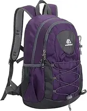 Blelsa S Hiking Backpack 20L Camping Backpack for Men and Women Lightweight Foldable Sport Daypack for Travel Skiing Purple