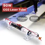 Cloudray 90W CO2 Laser Tube Length 1250mm Dia.80mm Metal Head Glass Pipe