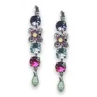 Earrings by Mariana Woman Sassy Fuchsia and Peridot Swarovski Crystals