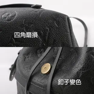 二手商品9成新_LV MONTSOURIS PM 牛皮壓紋後背包(黑色)
