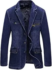 [Haitpant] Men Spring Jeans Jacket Coat Denim Blazer Jacket Suit Business Casual Suit Top