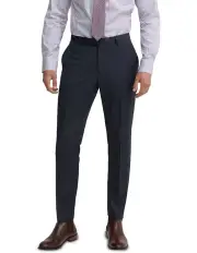 [Oxford] Auden Checked Wool Suit Trousers in Gunmetal Check