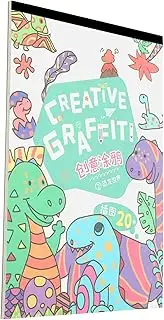 FOYTOKI Cartoon Graffiti Painting Book Boys and Girls Coloring Books Set Early Learning Activity for Children