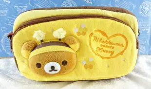 【震撼精品百貨】Rilakkuma San-X 拉拉熊懶懶熊 San-X 斜背包/側背包-黃咖啡#36139 震撼日式精品百貨