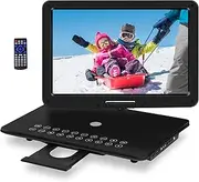 19.6" Portable DVD Player with 17.1" HD Swivel Screen, 4H Rechargeable Battery, Support USB/SD Card/Discs/Sync TV, Dual Stereo Speakers, Last Memory, Car Charger, Remote Control【Not Blueray】