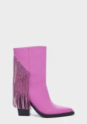 [SIMMI] Dalton-11 Fringe Boots - Pink