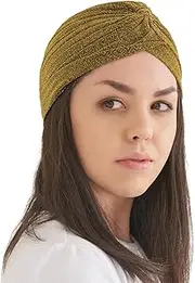[CHARM] Womens Fortune Teller Turban - Glitter Fashion Afro Headwrap Boho Chemo Hat
