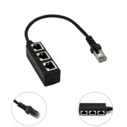 RJ45 1 To 3 Ethernet LAN Network Cable Splitter 3 Way Extender Adapter Connector