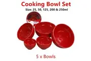 5pcs Kitchen Cooking Preparation Bowl Set Soup Bowls Rice Tableware Plastic