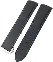 [BKUANE] Rubber Silicone Watchband 20mm 22mm For Omega Seamaster GMT Diver 300 Speedmaster Watch Strap
