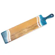Lynn & Liana Acacia Baguette Ocean Vibes Wooden Cheese Board Serving Platter