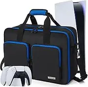 IPEB PS5 Tasche, PS5 Tragetasche, PS5 Konsolentasche, Tasche Für PS5 Konsole, PS5 Slim, Headset, Monitor, Ladegerät Und Zubehör, Schwarz