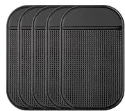 Bysameyee Car Dashboard Non Slip Mat, 5-Pack Anti-Slide Sticky Extra-Thick Dash Pad for Radar Detector, Cell Phone, Keys, Glass, Mirrors, Metal, GPS, Coins