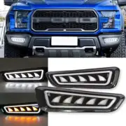 LED DRL Daytime Running Light Fog Light Cover For Ford F-150 Raptor 2017-2019