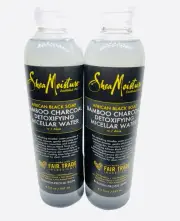 Lot of 2 Shea Moisture Bamboo Charcoal Detoxifying Micellar Water 8.5 fl oz