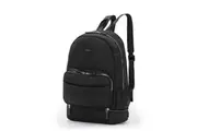 Tosca Ladies Zip Fold Away Nylon Weekend Travel Backpack Shoulder Black