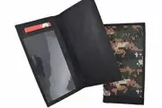 RFID Blocking Hand Crafted Army Camo Genuine Soft Leather Checkbook Cover