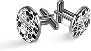 [Generic] Men's Cufflinks, Music Notes Guitar Drum Cuff Links for Men, Classic Cufflinks Black for Suit Shirt Wedding Business Birthday Jewelry Gift