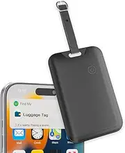 [Travel Depot] Discreet Find My Luggage Tag, Hidden Built-in Tracker Similar to Apple AirTag, Wireless Charging, Waterproof & Dustproof, Easily Track Suitcases, Work Bags, Sports Bags, Backpacks