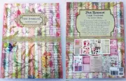 Pink Junk Journal Kit Scrapbook Botanical Ephemera Book Flower s vintage pattern