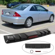 For Honda Civic Car Lower Rear Lip Bumper Valance Diffuser Shark Spoiler Black (for: Honda Civic)