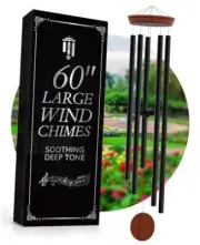 60" Extra Large Wind Chimes for Outside Deep Tone - Soothing Deep Tone Wind
