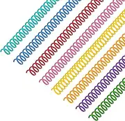 120 Pack Plastic Spiral Binding Coils Binder Binding Spirals Rings Multi Size Spiral Binding Wire Combs Spines Coils, 4:1 Pitch (5/16 Inch,Multicolor)