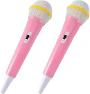 2Pcs Microphone Props Portable Microphone for Interactive Play Fun Karaoke Experience for Boys Safe Design Lightweight