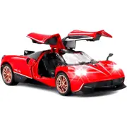 Catzon 1:32 Alloy Collectible Model Car with Sound Light Pull Back Function Red