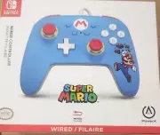 PowerA Super Mario Wired Controller for Nintendo Switch. Blue. New.Fast dispatch