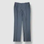 Canali Men's Blue Wool Flat Front Pants Suit Size 38W