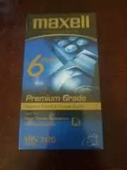 NEW Maxell Premium Grade T-120 Blank Video Recording Cassette VHS Tape 6 hours