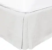 Bambury Linen Valance, Queen Bed, Ivory
