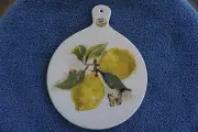 EFFETTI D' ARTE NWT 8" CERAMIC LEMON TRIVET/SERVING PLATTER HANDMADE IN ITALY