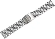 [Asackbper] 316L Stainless Steel Bead of Rice 20mm 22mm Watch Band Strap Fit For Seiko Fit For Omega sea master speed master Tag heuer Oris Watch