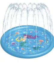 HITOP Kids Sprinklers for Outside, Splash Pad for Toddlers & Baby Pool 3-in-1