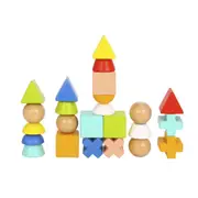 36pc Tooky Toy Stacking Blocks Logic Game Activity Fun Educational Play Kids 3+