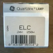 GE Quartzline Lamp ELC 250W 24V. Projection Lamps *Box Of 10*