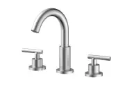 Elegant Lighting FAV-1009 Leah 1.5 GPM Widespread Bathroom Faucet - Nickel