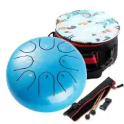 Steel Tongue Drum Musical Instrument - 6 Inch 8 Notes Hand Pan Steel Drums - ...