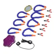 Soldering Iron Help Bracket Third Hand Flexible Arm USB Magnifying Glass Welding