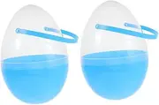 Gatuida 2 PC Eggs Clear Eggs Party Supplies Party Favor Eggs Realistic Eggs Ornaments Balls Egg-Shaped Pails Handheld Egg Egg Basket Sky-Blue