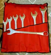 Sunex 7pc Jumbo SAE Combo Wrench Set w/Roll Pouch 1-5/16" to 2" #9707