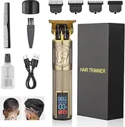 Luefu Hair Clippers for Men Professional Zero Gapped Hair Trimmer for Barber T Blade Liners Edgers Groomming Hair Clippers Cordless Rechargeable Shaver Hair Cutting Kit Beard Trimmer Gifts for Men